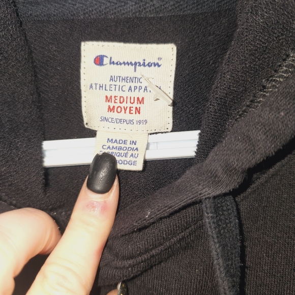 VINTAGE Champion Hoodie (M) - Picture 2 of 3